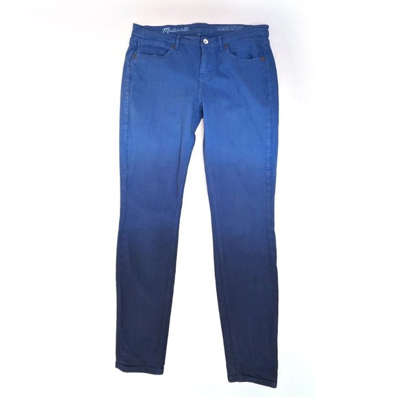 Madewell Skinny Skinny Ombré Gradient Blue Indigo Denim Jeans Size Women's 29x32 - Picture 3 of 5